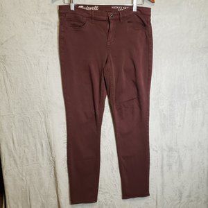 Madewell Women's Maroon Skinny Skinny Ankle Jeans Size 29